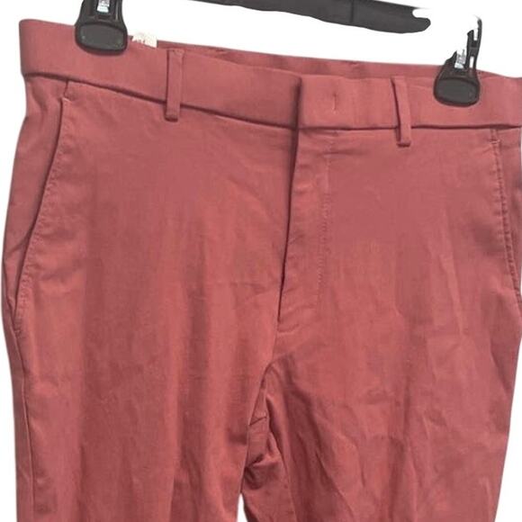 Tommy Hilfiger Womens 30W X 30L Pink Rayon Blend Zip Up Flat Front Chino Pants - Picture 2 of 5